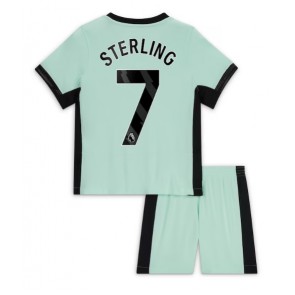 Chelsea Raheem Sterling #7 Tredjeställ Barn 2023-24 Kortärmad (+ Korta byxor)